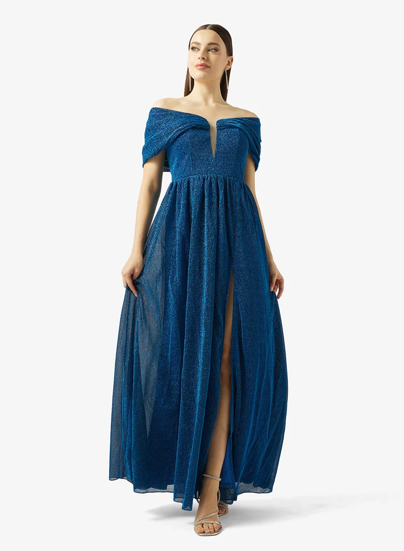 Off Shoulder Shimmer Dress